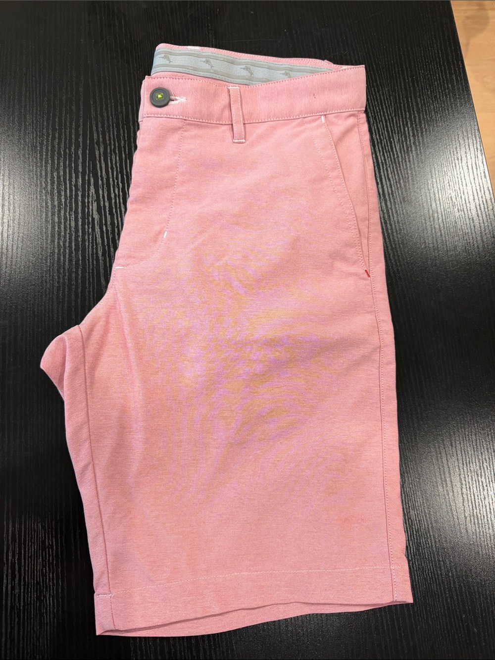 Tommy Bahama Salmon Pink Flat-Front Men's Shorts